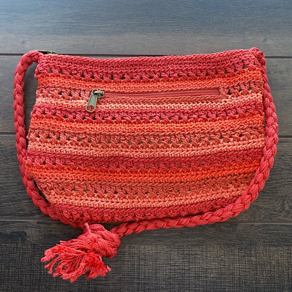 Croft and Barrow Orange cross body Crochet Bag - Picture 2 of 12